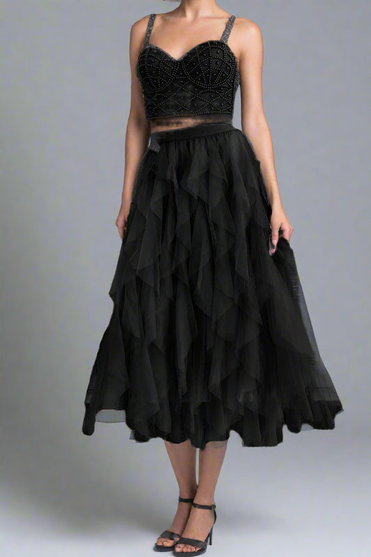 A-line Long Tulle Skirts